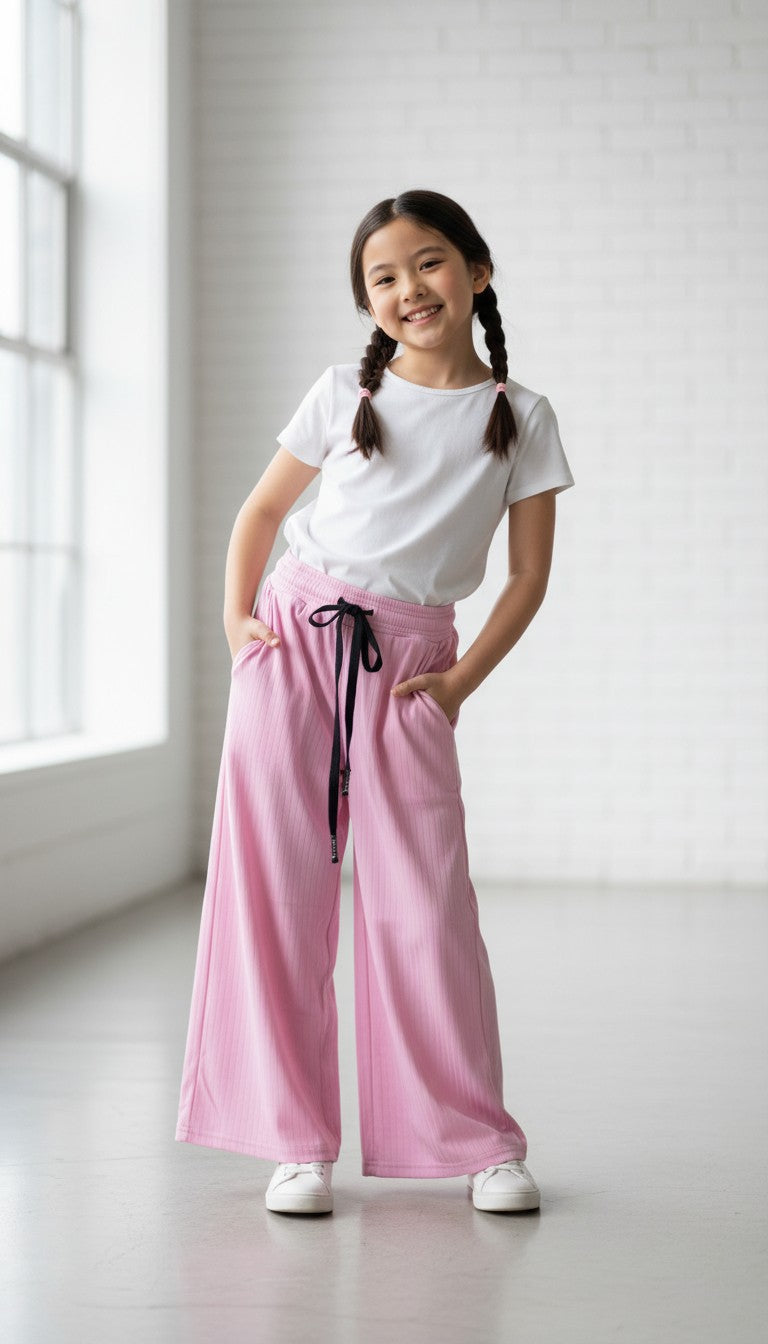 Girls Casual Wide Leg Trousers