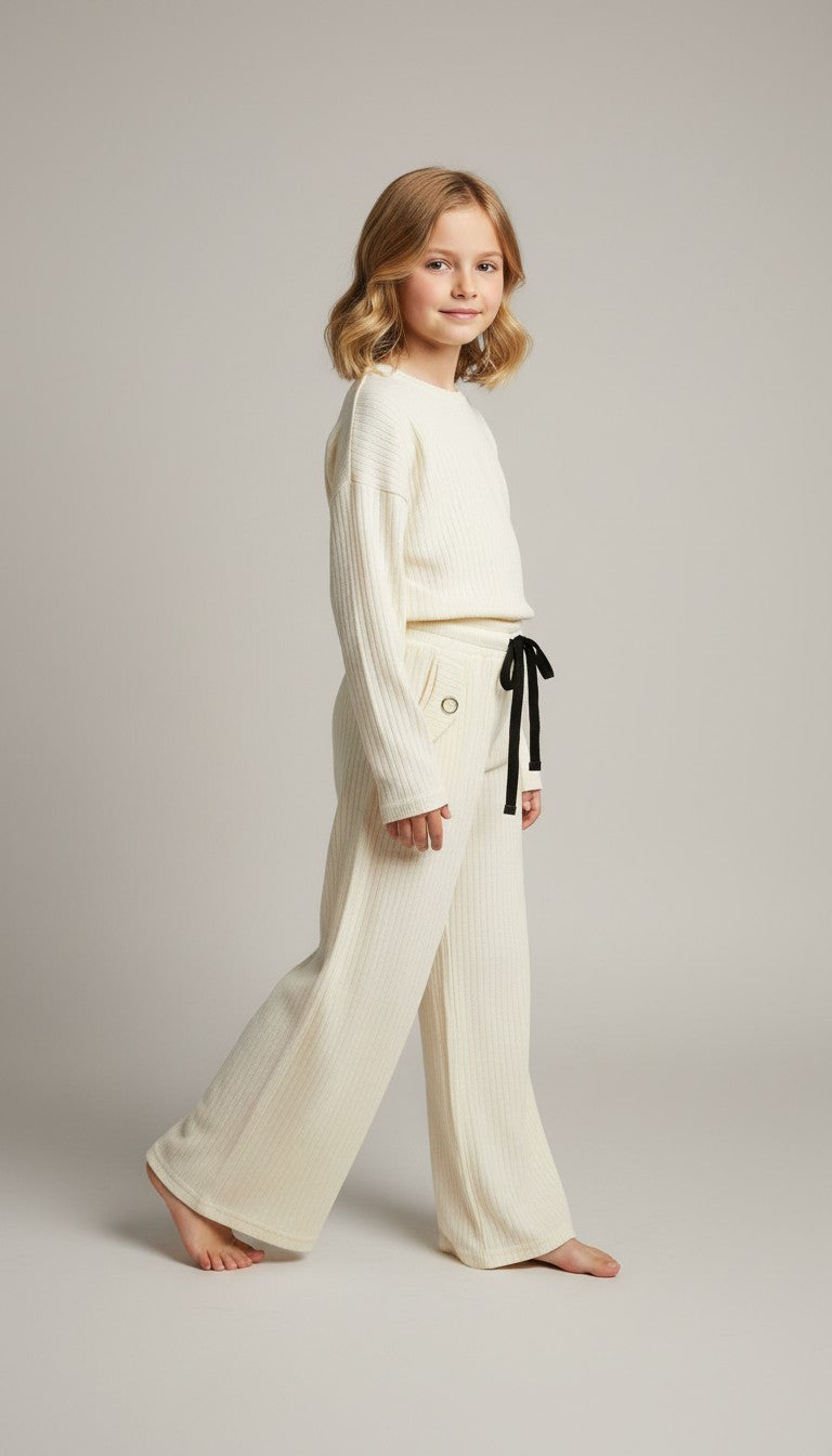 Girls Casual Wide Leg Trousers