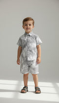 Boys Short Sleeve Shirt and Shorts Matching Set