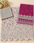 Embroidered Floral taupe-Bin saeed