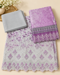 Embroidered Three Piece greyish green-BIN SAEED