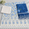 Floral Embroidered cobalt blue-Bin saeed