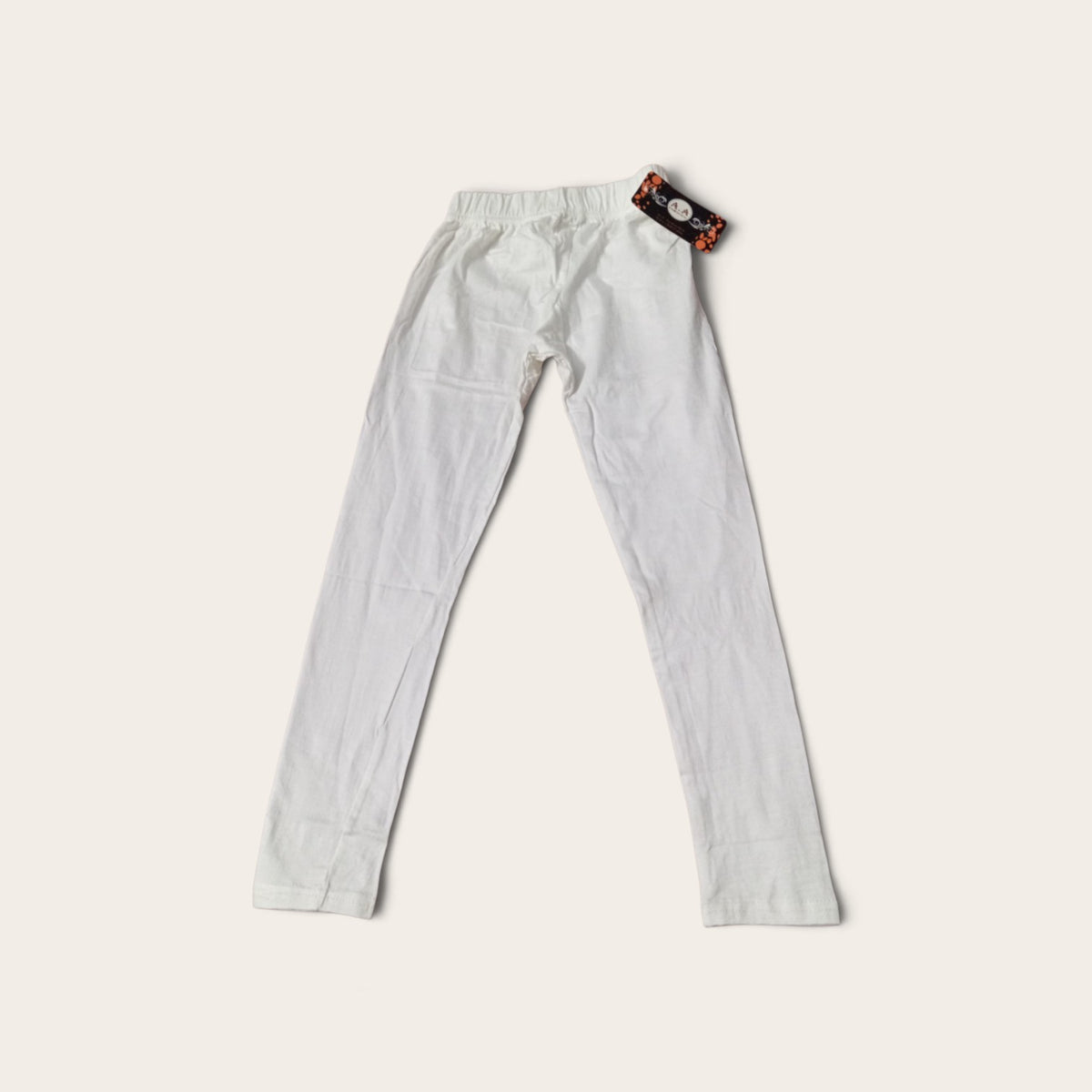 AllurifyYou white leggings featuring a comfortable elasticated waistband and a soft, breathable fabric blend.
